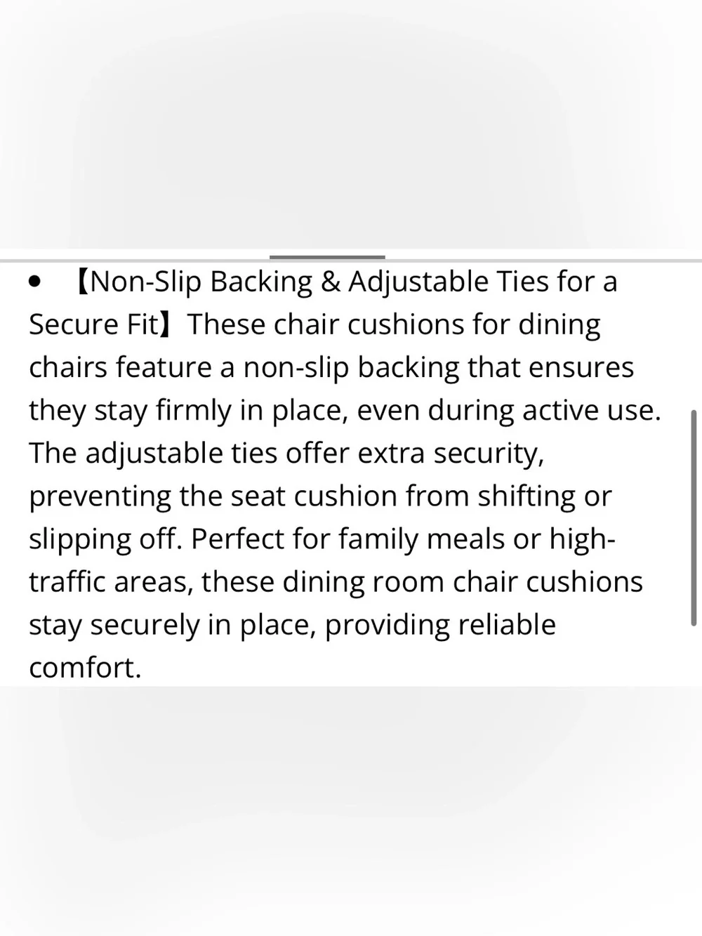 Set of 4 GRAY Chair Pads with Ties Non-Slip SQUARE 16x16x1.5”